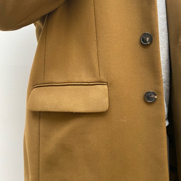 WOOL COAT - CAMEL - BANANA REPUBLIC Mens XL - Picture 6 of 12
